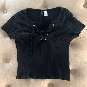Black crisscross top